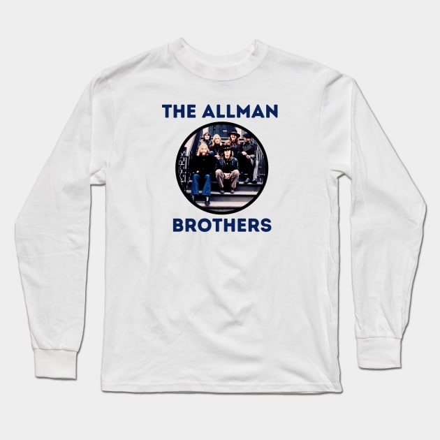 the allman || retro blue Long Sleeve T-Shirt by claudia awes